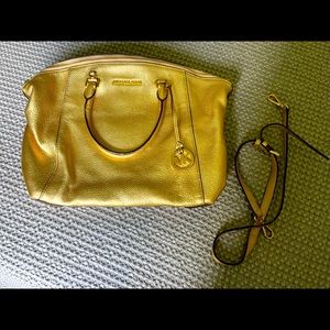 Michael Kors Gold Satchel